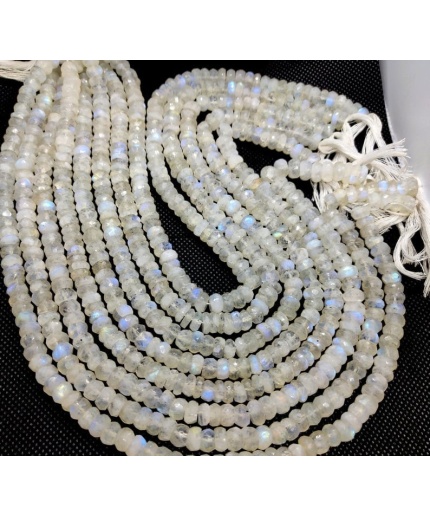 Natural Rainbow Moonstone 14″Inch Strand Faceted Rondelle Beads AA+ Quality Moonstone 7 MM 100% Natural Gemstone | Save 33% - Rajasthan Living
