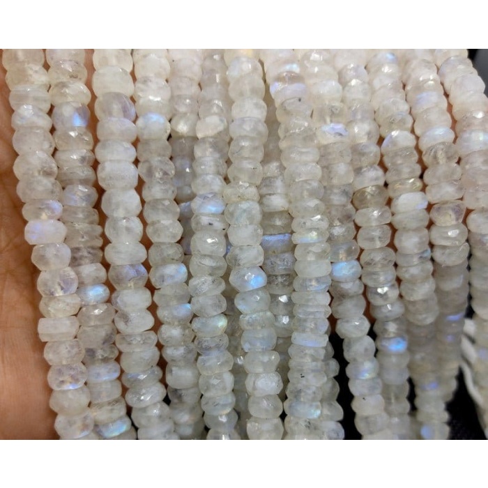 Natural Rainbow Moonstone 14″Inch Strand Faceted Rondelle Beads AA+ Quality Moonstone 7 MM 100% Natural Gemstone | Save 33% - Rajasthan Living 9