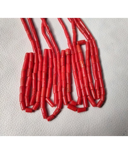 100% Natural Italian Coral Gemstone Beads, Finest Quality Beads, Well Polished Red Coral Beads Tube Shape 10×4–7×3 MM 18 Inches Strand | Save 33% - Rajasthan Living