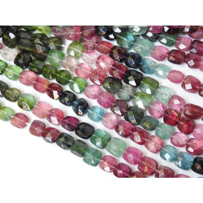 Tourmaline Micro Faceted Cushions,Square,Multi Color,Handmade,Loose Bead,Gemstone,For Making Jewelry,Necklace,Bracelet 100%Natural | Save 33% - Rajasthan Living 7