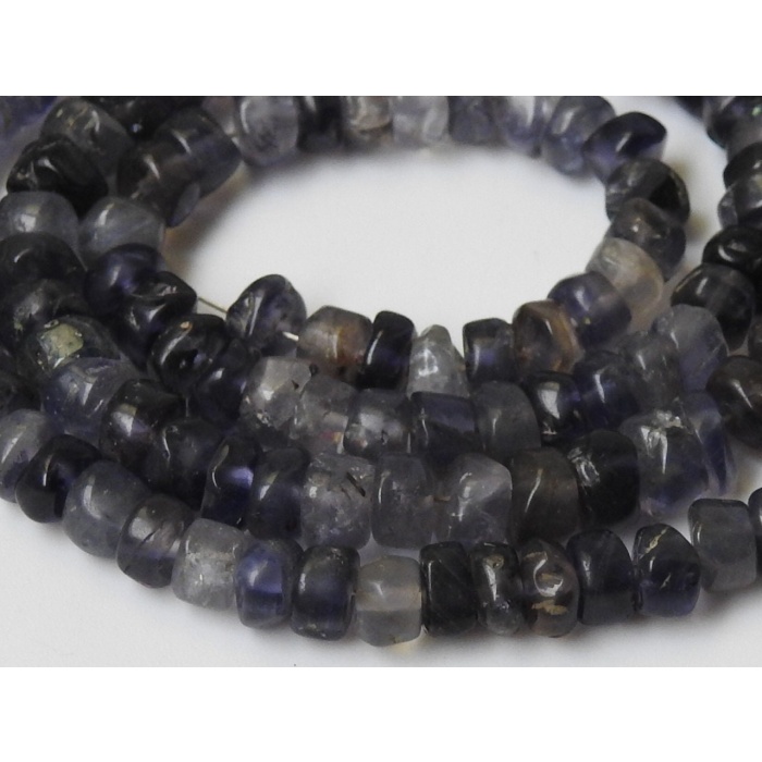 Natural Blue Iolite Smooth Handmade Beads,Roundel Shape,Loose Stone,For Making Jewelry,Wholesale Price,New Arrival,16Inch Strand B10 | Save 33% - Rajasthan Living 9