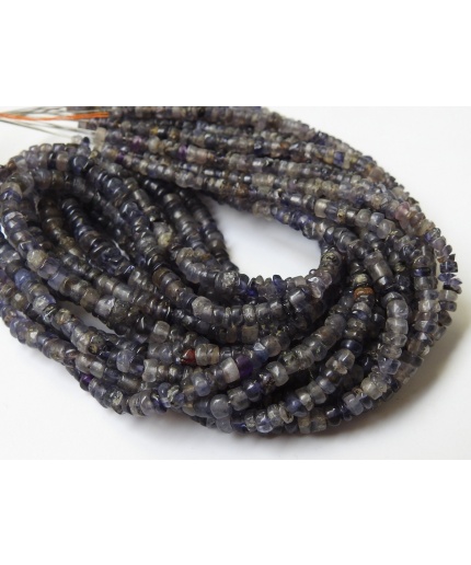 Natural Blue Iolite Smooth Handmade Beads,Roundel Shape,Loose Stone,For Making Jewelry,Wholesale Price,New Arrival,16Inch Strand B10 | Save 33% - Rajasthan Living