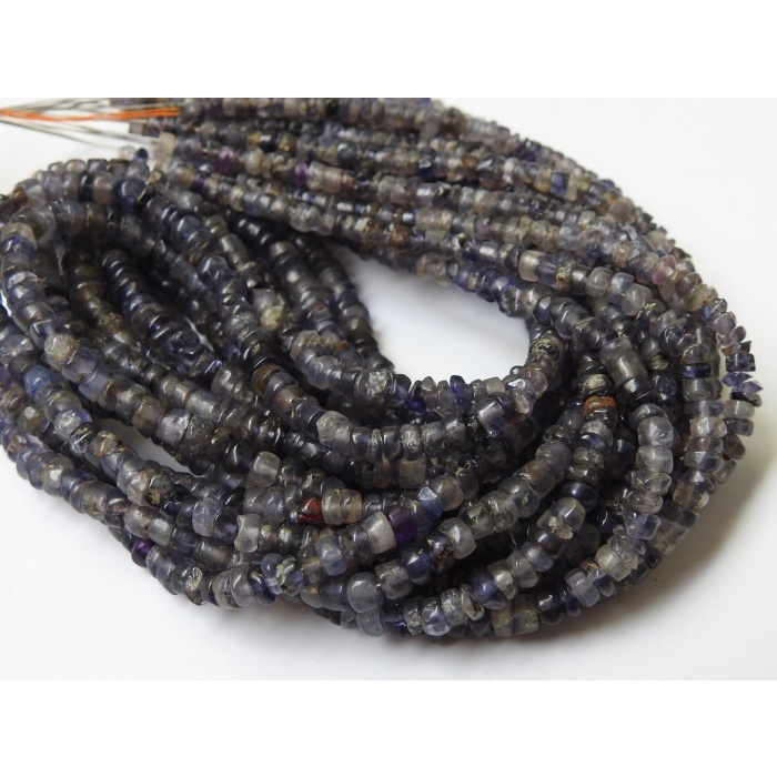 Natural Blue Iolite Smooth Handmade Beads,Roundel Shape,Loose Stone,For Making Jewelry,Wholesale Price,New Arrival,16Inch Strand B10 | Save 33% - Rajasthan Living 6