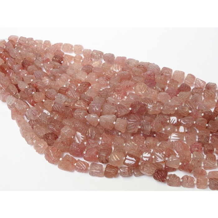 Strawberry Quartz Carving Bead,Tumble,Nuggets,Loose Stone,Handmade,For Making Jewelry,Wholesaler,12Inch 12X10To8X8MM Approx,PME-TU5 | Save 33% - Rajasthan Living 10
