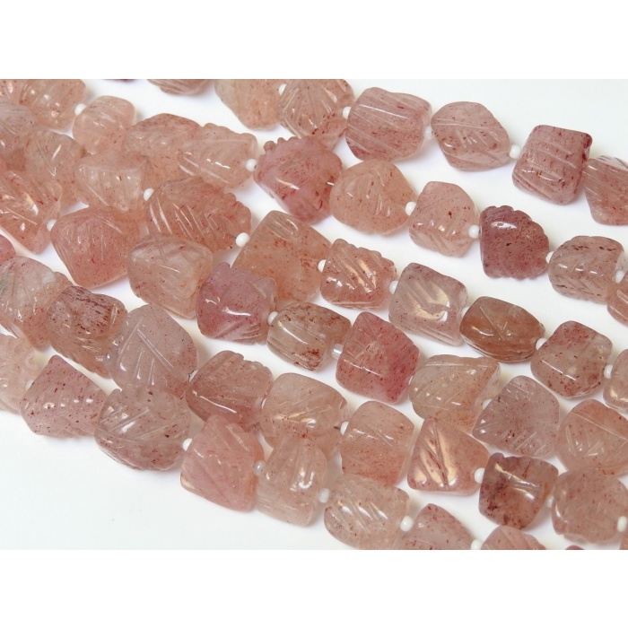 Strawberry Quartz Carving Bead,Tumble,Nuggets,Loose Stone,Handmade,For Making Jewelry,Wholesaler,12Inch 12X10To8X8MM Approx,PME-TU5 | Save 33% - Rajasthan Living 7