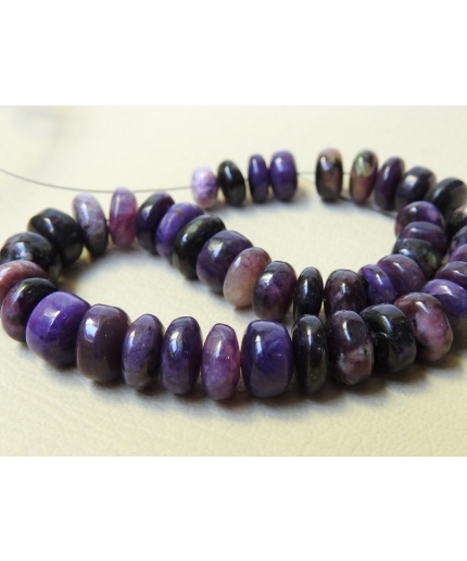Charoite Smooth Roundel Bead,Shaded,Handmade,Loose Stone,Wholesaler,Supplies,Necklace,For Making Jewelry 8Inch Strand 100%Natural PME-B14 | Save 33% - Rajasthan Living