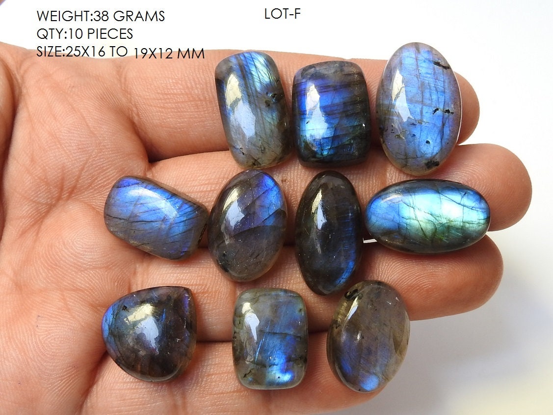Labradorite Smooth Cabochon Lot,Blue Flashy Fire,Fancy Shapes,Loose Stone,Handmade Gemstone,For Making Pendents,Jewelry 100%Natural PME(C1) | Save 33% - Rajasthan Living 20