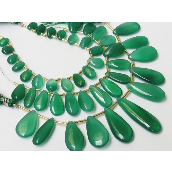 Natural Green Onyx Smooth Teardrops,Drop,Loose Stone,Handmade,For Making Jewelry,Wholesale Price,New Arrival (pme) CY1 | Save 33% - Rajasthan Living 6