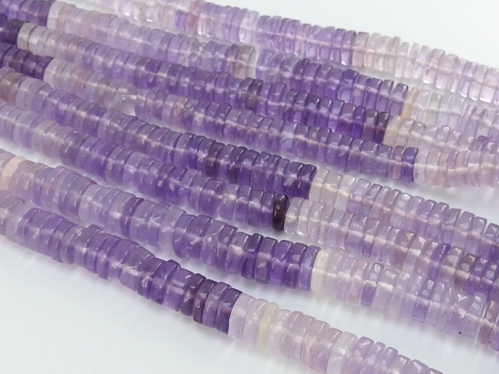Natural Amethyst Smooth Tyre,Coin,Button,Wheel Shape Bead,Multi Shaded,Loose Stone,Wholesaler,Supplies New Arrival 16Inch Strand (Pme)T1 | Save 33% - Rajasthan Living 20