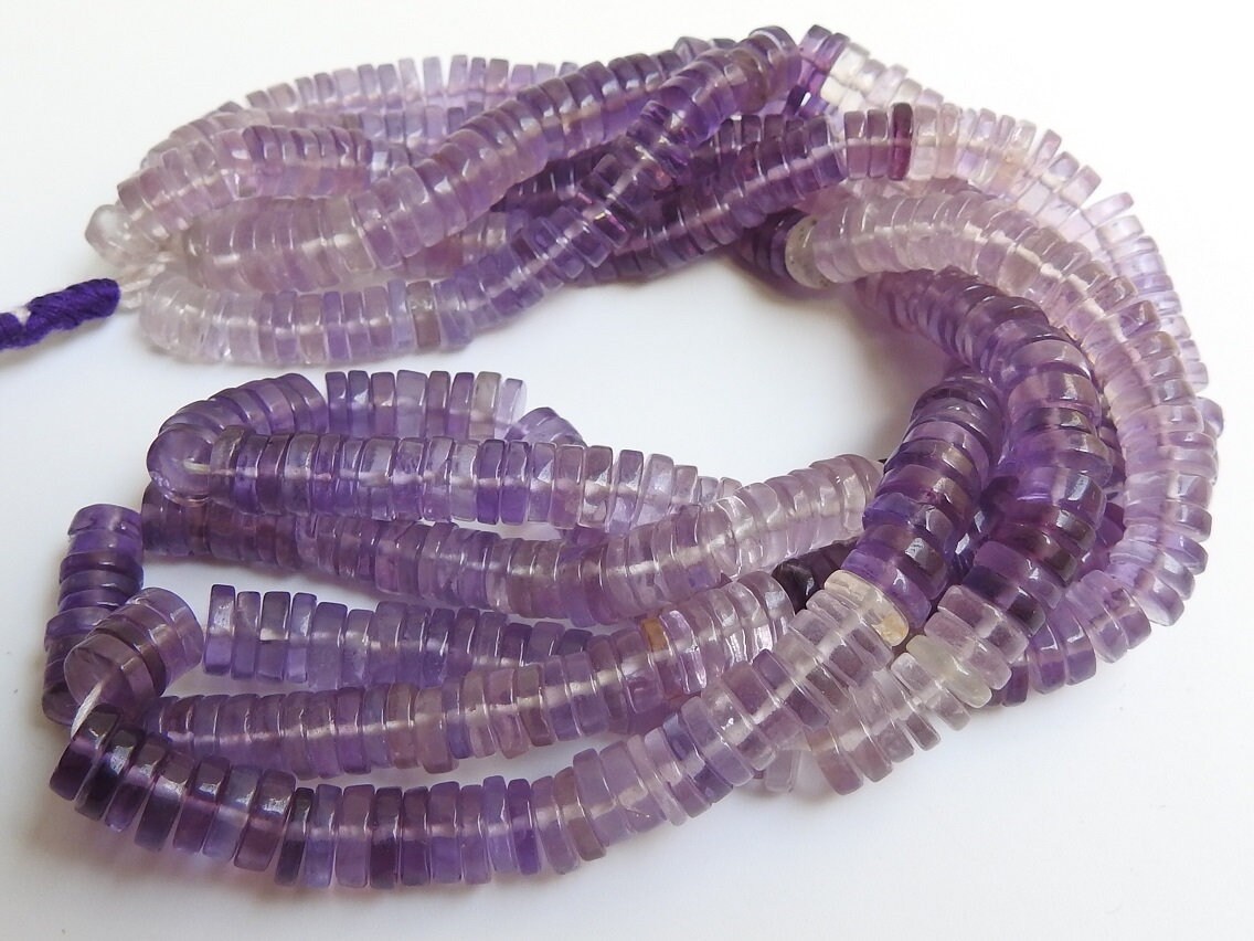 Natural Amethyst Smooth Tyre,Coin,Button,Wheel Shape Bead,Multi Shaded,Loose Stone,Wholesaler,Supplies New Arrival 16Inch Strand (Pme)T1 | Save 33% - Rajasthan Living 17