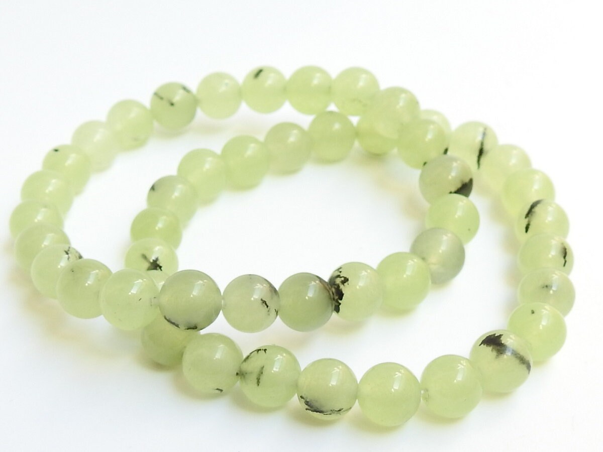 Prehnite Beaded Bracelet,Smooth,Sphere,Ball,Roundel,Beads,Wholesaler,Supplies,Gemstones For Jewelry,Gift For Her 24Piece 8MM Approx (pme)B4 | Save 33% - Rajasthan Living 14