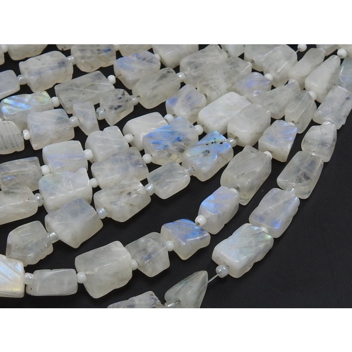 White Rainbow Moonstone Carving Tumble,Nugget,Flat Bead,Carved,Handmade,Loose Stone 100%Natural 14Inch 11X9 To 6X6 MM Approx (pme) TU5 | Save 33% - Rajasthan Living 8