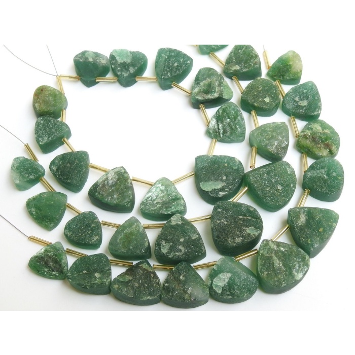 Natural Green Aventurine Druzy,Loose Rough,Raw Stone,Triangle Shape,11Piece Strand 20X20To13X13 MM Approx,Wholesaler,Supplies PME-R6 | Save 33% - Rajasthan Living 6