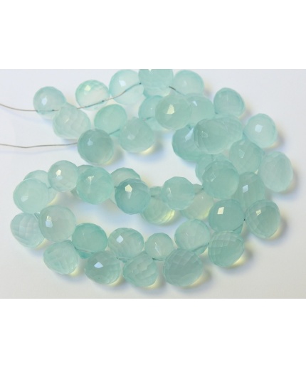 Aqua Blue Chalcedony Faceted Onion Shape,Drop,Teardrop,Briolettes 4Inch Strand 8X8To6X6MM Approx,Wholesaler,Supplies,New Arrivals PME-CY2 | Save 33% - Rajasthan Living 3