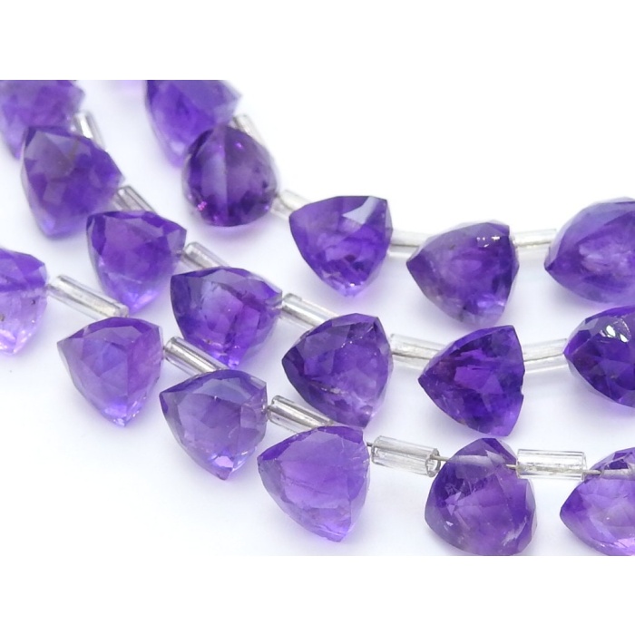 Amethyst Micro Faceted Trillions,Loose Stone,Briolettes,10Pieces Strand 7X7MM Approx,Wholesaler,Supplies,New Arrival,100%Natural PME-BR6 | Save 33% - Rajasthan Living 8