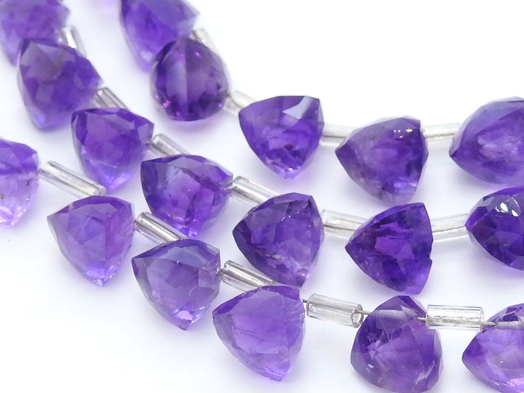 Amethyst Micro Faceted Trillions,Loose Stone,Briolettes,10Pieces Strand 7X7MM Approx,Wholesaler,Supplies,New Arrival,100%Natural PME-BR6 | Save 33% - Rajasthan Living 15