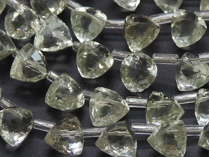 Natural Green Amethyst Micro Faceted Trillions,Triangle,Briolettes 10Piece Strand 7X7To6X6MM Approx Wholesale Price,New Arrival PME-BR6 | Save 33% - Rajasthan Living 13