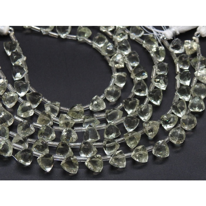 Natural Green Amethyst Micro Faceted Trillions,Triangle,Briolettes 10Piece Strand 7X7To6X6MM Approx Wholesale Price,New Arrival PME-BR6 | Save 33% - Rajasthan Living 6
