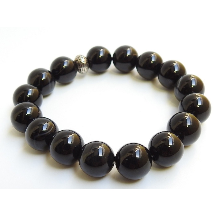 Natural Black Onyx Bracelet,Smooth,Sphere,Ball,Roundel Beads,Personalized Gift,One Of A Kind 16Piece 12MM Approx Wholesaler,Supplies (pme)B4 | Save 33% - Rajasthan Living 7