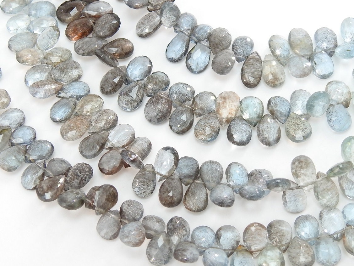 Moss Aquamarine Faceted Teardrop,Multi Shaded,Loose Bead 8Inch 9X6To8X5MM Approx Wholesale Price,New Arrival,100%Natural BB(BR4) | Save 33% - Rajasthan Living 15