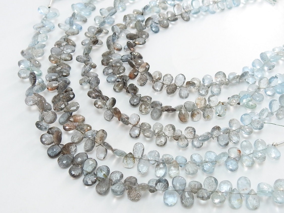 Moss Aquamarine Multi Shaded Faceted Teardrops,8Inch Strand 7X5To6X5MM Approx,Wholesaler,Supplies,100%Natural BB(BR4) | Save 33% - Rajasthan Living 17