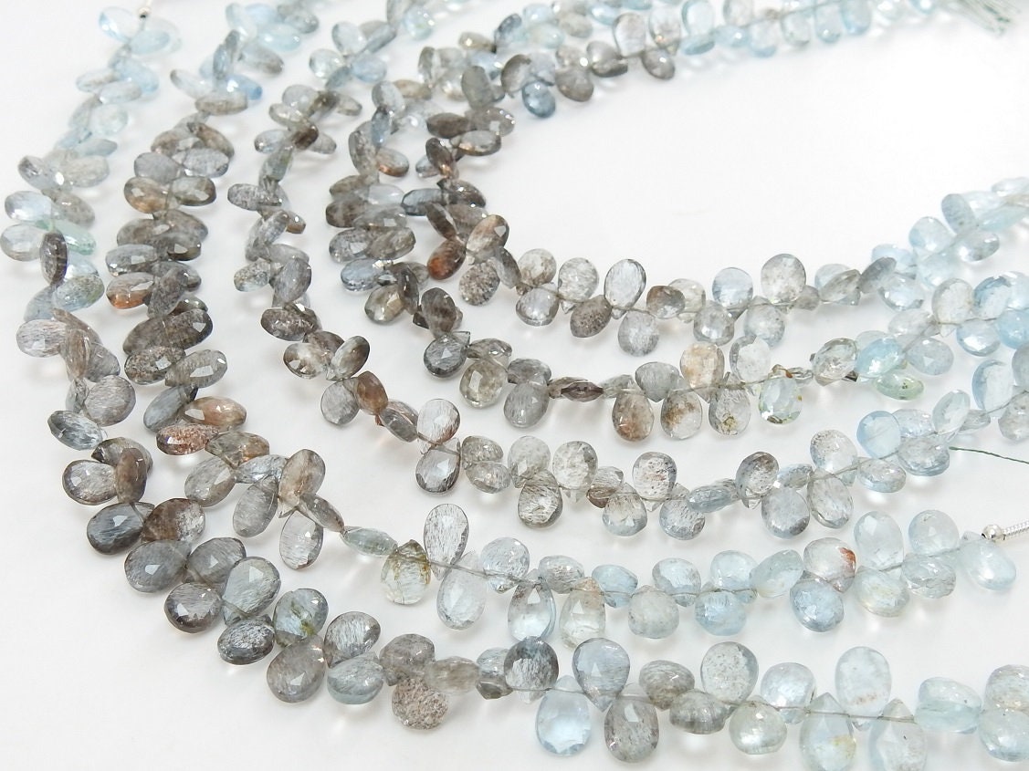 Moss Aquamarine Multi Shaded Faceted Teardrops,8Inch Strand 7X5To6X5MM Approx,Wholesaler,Supplies,100%Natural BB(BR4) | Save 33% - Rajasthan Living 19
