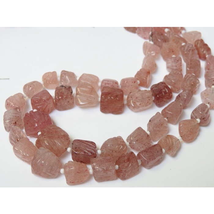 Strawberry Quartz Carving Bead,Tumble,Nuggets,Loose Stone,Handmade,For Making Jewelry,Wholesaler,12Inch 12X10To8X8MM Approx,PME-TU5 | Save 33% - Rajasthan Living 8