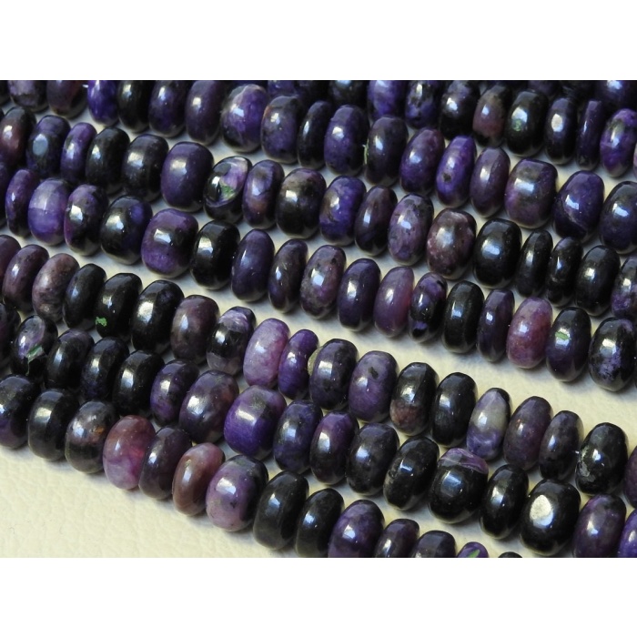 Charoite Smooth Roundel Bead,Shaded,Handmade,Loose Stone,Wholesaler,Supplies,Necklace,For Making Jewelry 8Inch Strand 100%Natural PME-B14 | Save 33% - Rajasthan Living 11