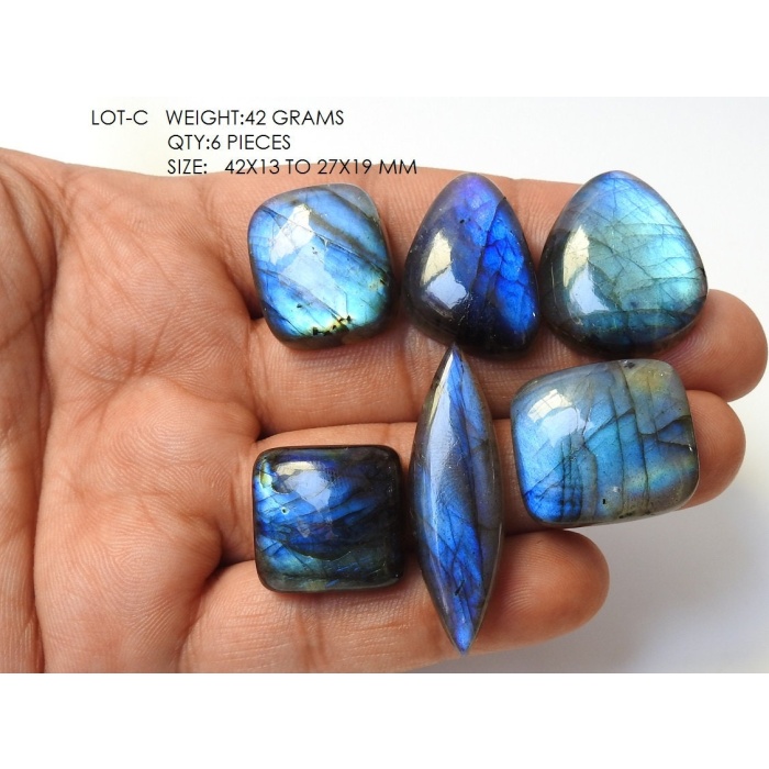 Labradorite Smooth Cabochon Lot,Blue Flashy Fire,Fancy Shapes,Loose Stone,Handmade Gemstone,For Making Pendents,Jewelry 100%Natural PME(C1) | Save 33% - Rajasthan Living 8