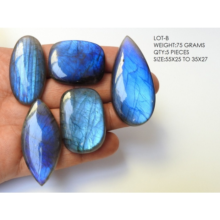 Labradorite Smooth Cabochon Lot,Blue Flashy Fire,Fancy Shapes,Loose Stone,Handmade Gemstone,For Making Pendents,Jewelry 100%Natural PME(C1) | Save 33% - Rajasthan Living 7