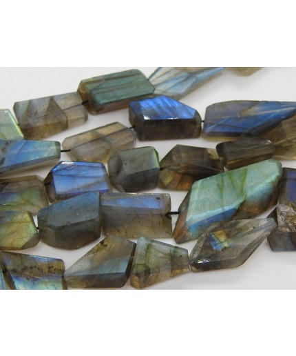 100%Natural ,Labradorite Faceted Tumble,Nuggets,Multi Flashy Fire,Handmade,Step Cut 14Inch Strand 20X8To10X5MM Approx (pme)TU2 | Save 33% - Rajasthan Living 3