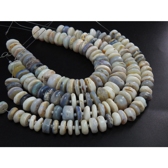 Australian Opal Smooth Tyre,Coin,Button,Wheel Shape Beads,Loose Stone,Handmade,Wholesaler,Supplies 8Inch Strand 100%Natural WM(T2) | Save 33% - Rajasthan Living 8