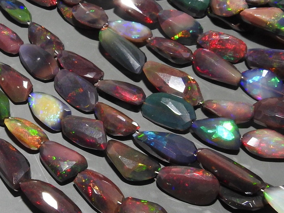 Ethiopian Black Opal Tumble,Faceted,Nugget,Multi Fire,Loose Stone,For Making Jewelry,Necklace,Wholesaler,Supplies 8Inch 100%Natural PME-EO2 | Save 33% - Rajasthan Living 20