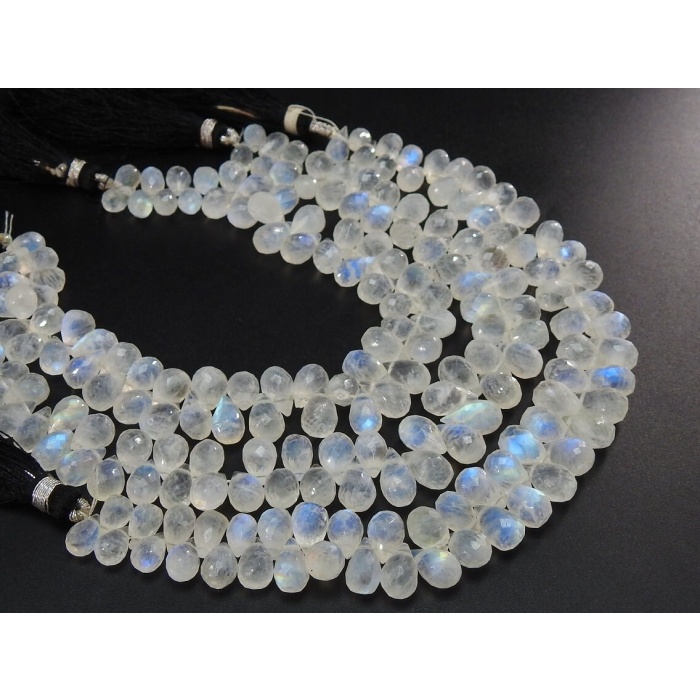 White Rainbow Moonstone Faceted Drop,Teardrop,Loose Bead,Multi Flashy Fire,For Making Jewelry,Wholesaler,Supplies,8Inch 100%Natural PME-BR2 | Save 33% - Rajasthan Living 6