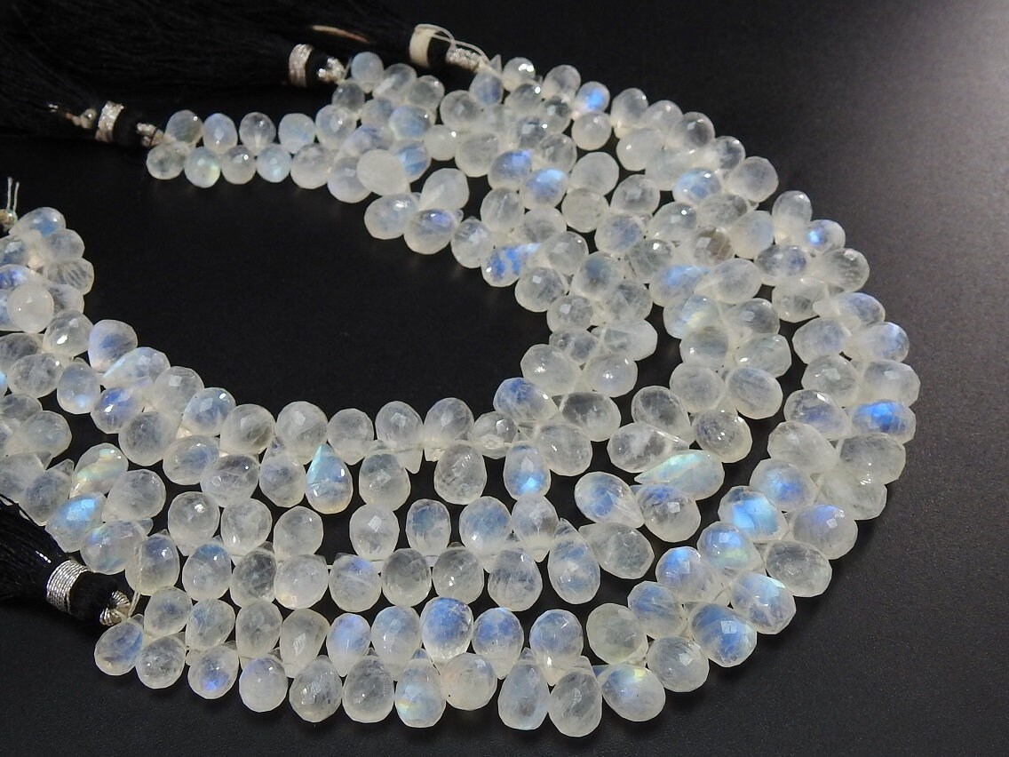 White Rainbow Moonstone Faceted Drop,Teardrop,Loose Bead,Multi Flashy Fire,For Making Jewelry,Wholesaler,Supplies,8Inch 100%Natural PME-BR2 | Save 33% - Rajasthan Living 15