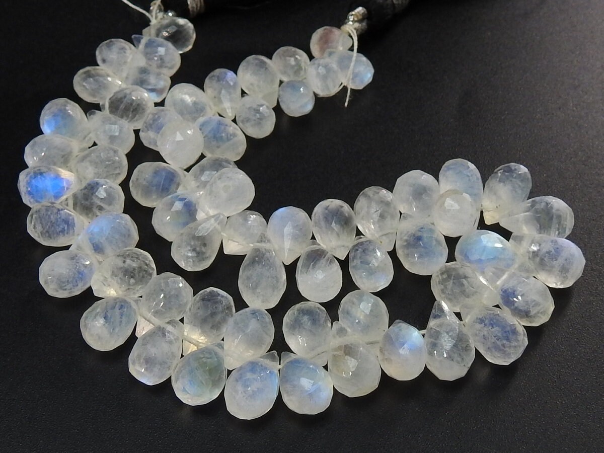 White Rainbow Moonstone Faceted Drop,Teardrop,Loose Bead,Multi Flashy Fire,For Making Jewelry,Wholesaler,Supplies,8Inch 100%Natural PME-BR2 | Save 33% - Rajasthan Living 17