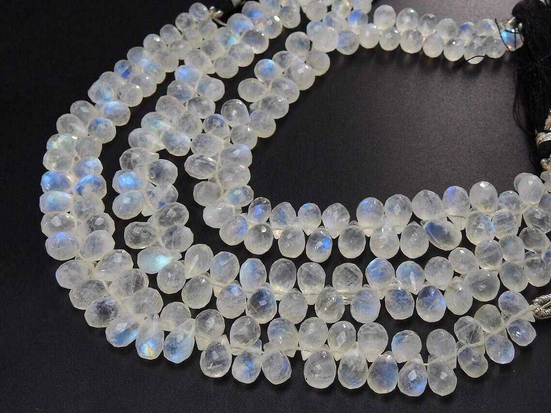 White Rainbow Moonstone Faceted Drop,Teardrop,Loose Bead,Multi Flashy Fire,For Making Jewelry,Wholesaler,Supplies,8Inch 100%Natural PME-BR2 | Save 33% - Rajasthan Living 22