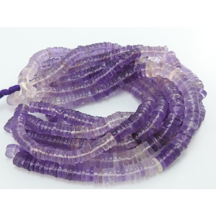 Natural Amethyst Smooth Tyre,Coin,Button,Wheel Shape Bead,Multi Shaded,Loose Stone,Wholesaler,Supplies New Arrival 16Inch Strand (Pme)T1 | Save 33% - Rajasthan Living 12