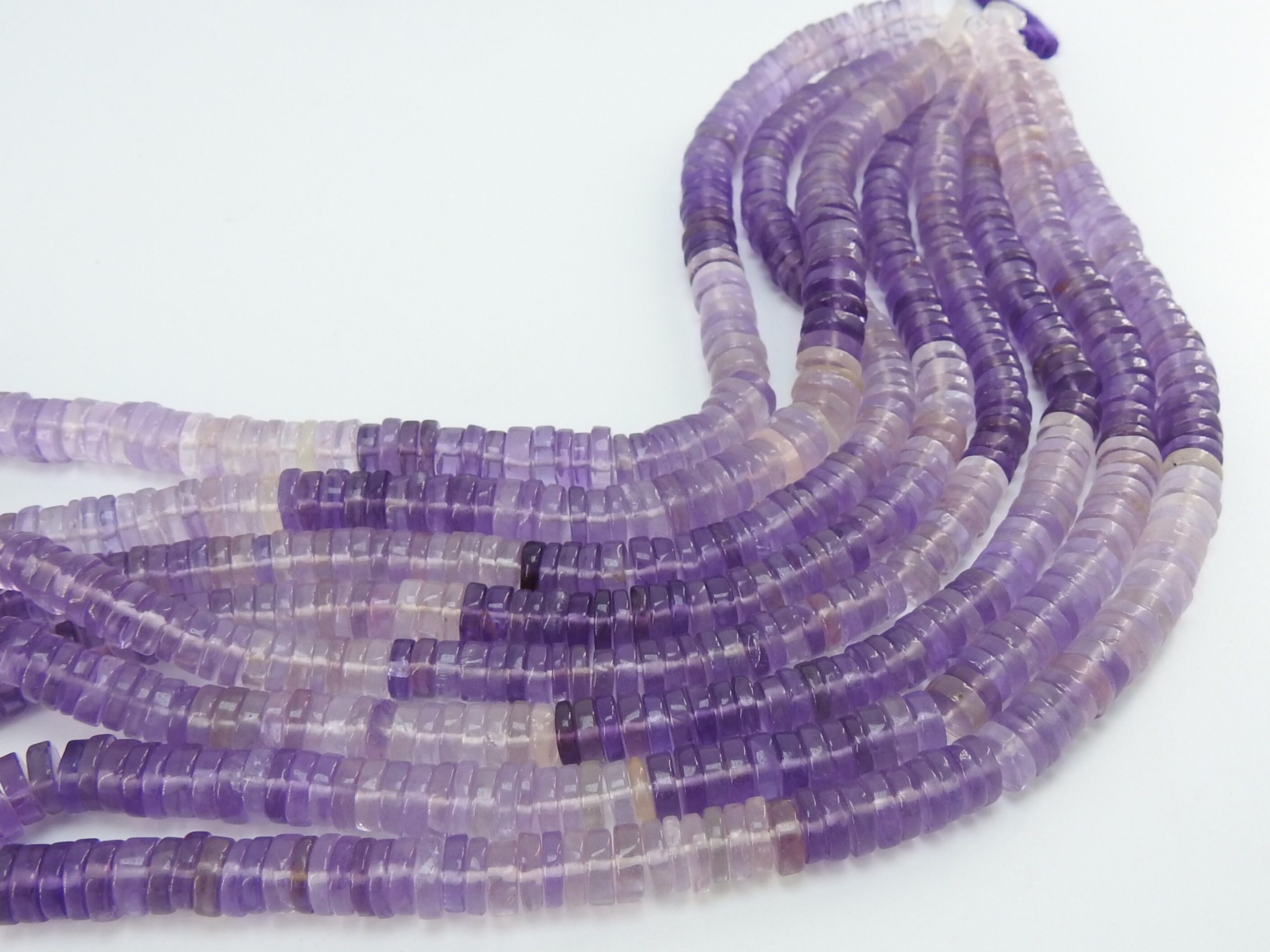 Natural Amethyst Smooth Tyre,Coin,Button,Wheel Shape Bead,Multi Shaded,Loose Stone,Wholesaler,Supplies New Arrival 16Inch Strand (Pme)T1 | Save 33% - Rajasthan Living 18