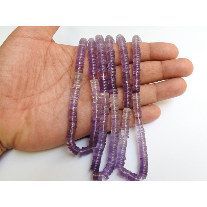 Natural Amethyst Smooth Tyre,Coin,Button,Wheel Shape Bead,Multi Shaded,Loose Stone,Wholesaler,Supplies New Arrival 16Inch Strand (Pme)T1 | Save 33% - Rajasthan Living 11