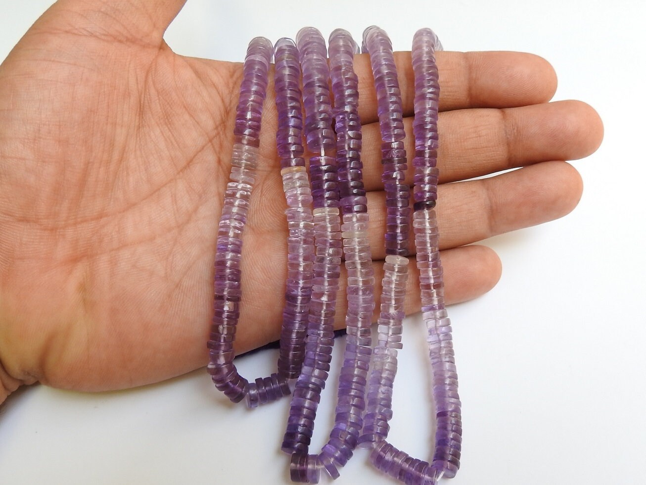 Natural Amethyst Smooth Tyre,Coin,Button,Wheel Shape Bead,Multi Shaded,Loose Stone,Wholesaler,Supplies New Arrival 16Inch Strand (Pme)T1 | Save 33% - Rajasthan Living 21