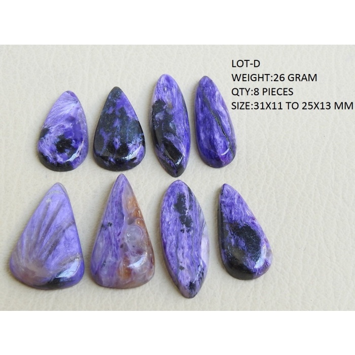 Charoite Smooth Cabochons Lot,Loose Stone,Fancy Shape,Handmade,Gemstone For Making Pendent,Jewelry Wholesale Price New Arrival C3 | Save 33% - Rajasthan Living 9