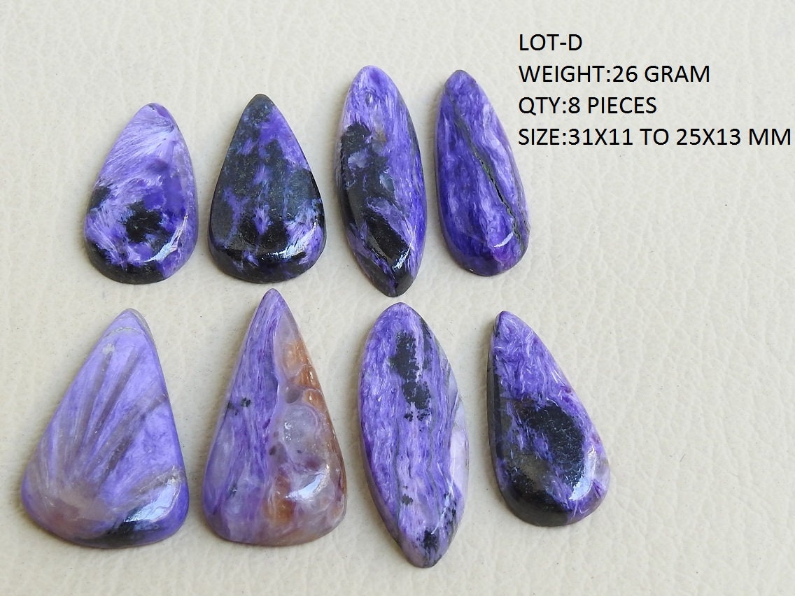 Charoite Smooth Cabochons Lot,Loose Stone,Fancy Shape,Handmade,Gemstone For Making Pendent,Jewelry Wholesale Price New Arrival C3 | Save 33% - Rajasthan Living 17