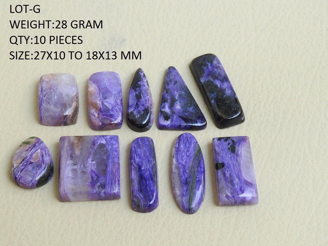 Charoite Smooth Cabochons Lot,Loose Stone,Fancy Shape,Handmade,Gemstone For Making Pendent,Jewelry Wholesale Price New Arrival C3 | Save 33% - Rajasthan Living 20