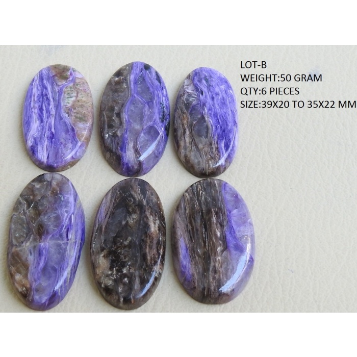 Charoite Smooth Cabochons Lot,Loose Stone,Fancy Shape,Handmade,Gemstone For Making Pendent,Jewelry Wholesale Price New Arrival C3 | Save 33% - Rajasthan Living 7