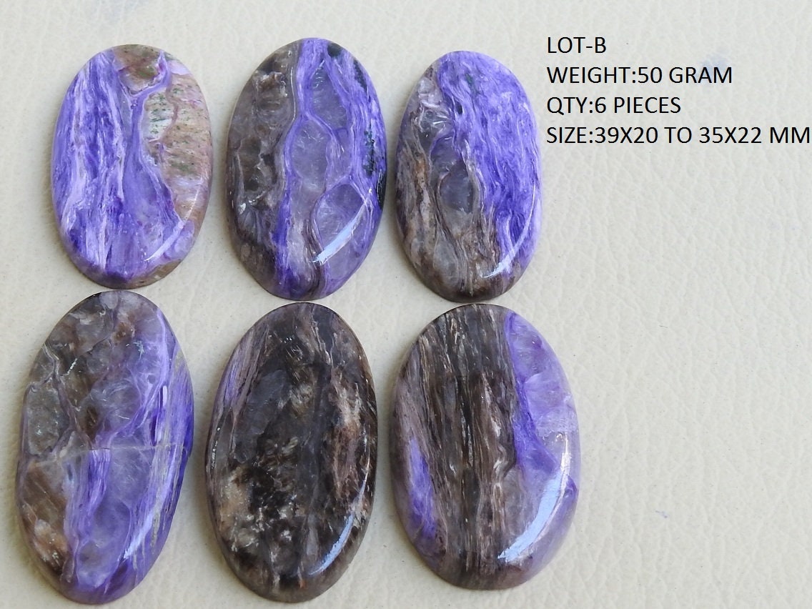 Charoite Smooth Cabochons Lot,Loose Stone,Fancy Shape,Handmade,Gemstone For Making Pendent,Jewelry Wholesale Price New Arrival C3 | Save 33% - Rajasthan Living 15