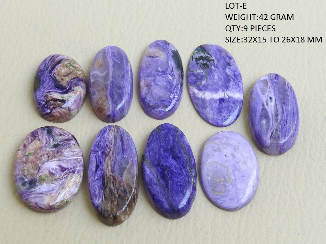 Charoite Smooth Cabochons Lot,Loose Stone,Fancy Shape,Handmade,Gemstone For Making Pendent,Jewelry Wholesale Price New Arrival C3 | Save 33% - Rajasthan Living 18
