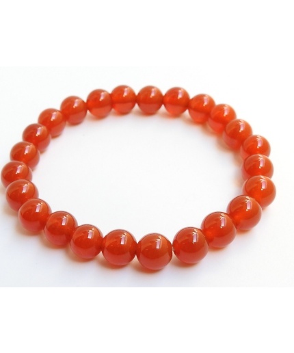 Carnelian Bracelet,Sphere Ball,Round Bead,Smooth,Handmade,Loose Stone,Fashionable Jewelry,Personalized Gift 8Inch 8MM Approx (pme)B4 | Save 33% - Rajasthan Living 3