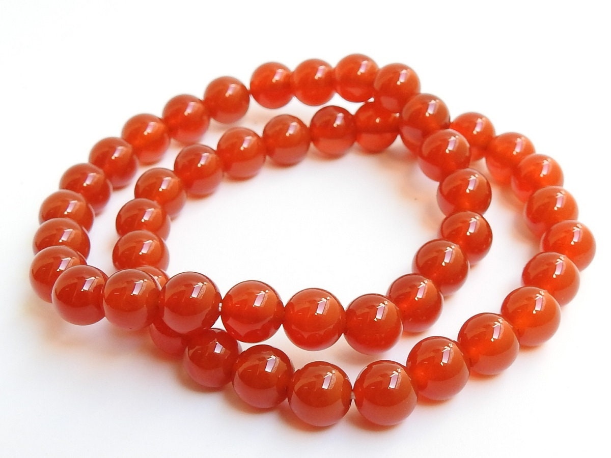 Carnelian Bracelet,Sphere Ball,Round Bead,Smooth,Handmade,Loose Stone,Fashionable Jewelry,Personalized Gift 8Inch 8MM Approx (pme)B4 | Save 33% - Rajasthan Living 11