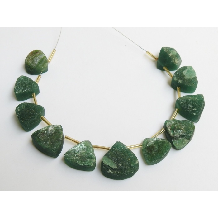 Natural Green Aventurine Druzy,Loose Rough,Raw Stone,Triangle Shape,11Piece Strand 20X20To13X13 MM Approx,Wholesaler,Supplies PME-R6 | Save 33% - Rajasthan Living 8